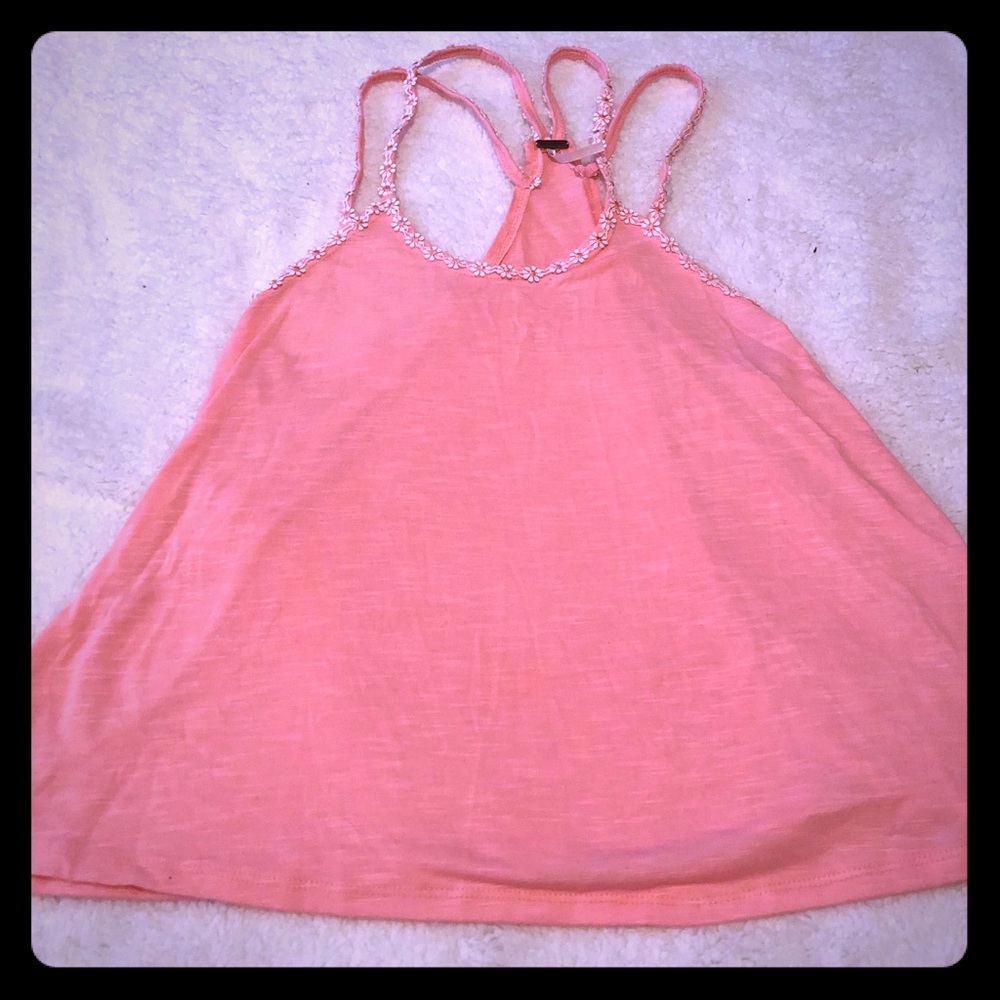 Pink daisy tank top
